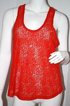 C&amp;C California Coral Floral Lace Racerback Molten Lava Tank Top S Free Shipping - £63.67 GBP