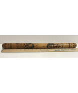 Vtg Rare Solid Wood Engraved Roller Original Tube Message 20” Long Mill ... - $2,798.55 MXN