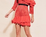 FOR LOVE &amp; LEMONS Mujeres Vestido De Un Hombro Chianti Floral Roja Talla S - $90.84