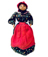 Vintage Primitive Folk Art Wooden Woman Prairie Doll With Painted Walnut... - €12,98 EUR