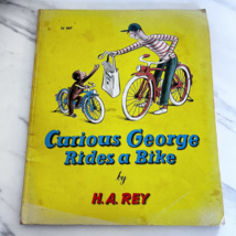 Curious George Rides A Bike Children's Paperback 1973 Softcover - $9.89