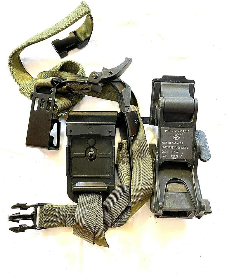Genuine USGI Norotos NVG Rhino Mount &amp; Front Bracket Ratchet Strap Helme... - $275.83
