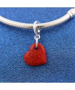 925 Sterling silver Opalescent Red Heart Dangle Charm  793348C01 - $27.16 CAD