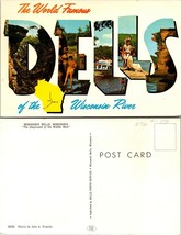 Wisconsin(WI) Wisconsin Dells Greetings Native Americans Cliff Boat VTG Postcard - £7.51 GBP