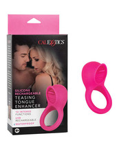 Silicone Rechargeable Teasing Tongue Enhancer - Pink - £35.90 GBP