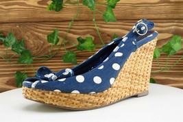 Seychelles Women Sz 9 M Blue Wedge Fabric Shoes - £13.12 GBP