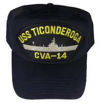 USS TICONDEROGA CVA-14 HAT CAP USN NAVY SHIP ESSEX CLASS AIRCRAFT CARRIER - £18.38 GBP