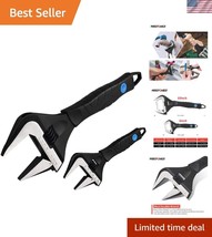 Durable Chrome Vanadium Stubby Adjustable Wrench Set with Kitbag Storage - $52.50