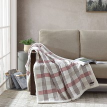 Eddie Bauer Ultra-Plush Collection Throw Blanket-Reversible, New Castle Red - £27.96 GBP
