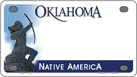 Oklahoma Blank Novelty Mini Metal License Plate Tag - £11.95 GBP