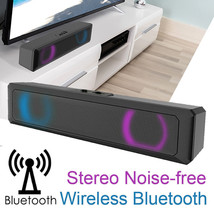 Stereo Bass Sound Computer Speaker Bluetooth Wireless Soundbar Desktop L... - $37.99