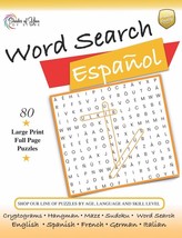 Large Print SPANISH Word Search Puzzles: Digital Printable Download - £7.39 GBP