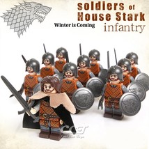 10pcs/set Game of Thrones Minifigures Jory Cassel Army of House Stark Infantry - £16.72 GBP