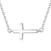 ELESHE Authentic 100% 925 Sterling Silver Austrian Crystal Cross Necklaces Penda - £18.12 GBP