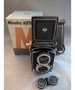 Minolta Autocord 6x6 Tlr Film Fotocamera Copriobiettivo Rokkor 75mm f3.5... - $5,547.69 MXN