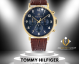 Orologio da uomo Tommy Hilfiger al quarzo quadrante blu cinturino in pel... - $120.20