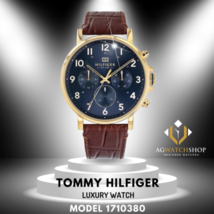 Orologio da uomo Tommy Hilfiger al quarzo quadrante blu cinturino in pelle... - £94.55 GBP