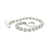 Gucci Estate Toggle Ball Bracelet 7&quot; Silver 5 mm G15 - $287.10