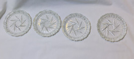 VTG Crystal Bohemia Pinwheel Czechoslovakia Brunswick Star 4 Set Glass C... - £27.73 GBP