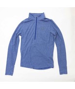 Under Armour Threadborne Heat gear Women&#39;s Long Sleeve Blue 1/4 Zipper M... - $277.24 MXN