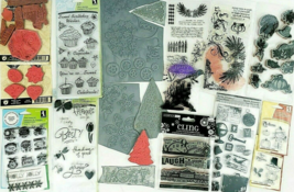 Holiday and Celebrations Unmounted Rubber &amp; Clear Stamps Set Of 16 New Used - £11.81 GBP