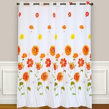 Orange Floral Botanical Garden Curtains Sunflower Print Room, 55′′X108′′). - £35.41 GBP