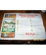 Vintage 1956 Heilman&#39;s Old Style Lager Placemat - $472.09 MXN