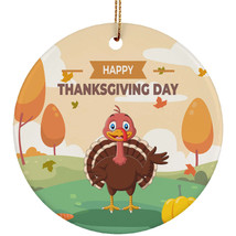 Thanksgiving Turkey Ornament Happy Giving Cute Baby Turkey Natural Ornament Gift - £11.70 GBP