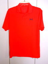UNDER ARMOUR PERFORMANCE POLO MEN&#39;S SS ORANGE SHIRT-S-WORN ONCE - $13.95