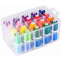 Simthread [Anti-Tangle] Embroidery Thread Kit with Organizer Box, All-in... - $54.99