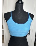 FourLaps Women&#39;s Vitality Sports Athletic Bra River Blue Space Dye Medium - $36.05