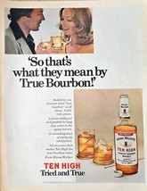 HIRAM WALKER&#39;S TEN HIGH - Straight Bourbon Whiskey - 1972 VTG Print AD - €7,65 EUR