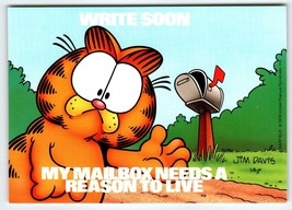 Garfield Cat Postcard Write Soon Mailbox Jim Davis Comical 1978 Tabby Kitten - £7.43 GBP