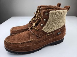 Polo Ralph Lauren Men&#39;s Ranger Mid Leather &amp; Oxford Sneaker Boot Fashion... - $1,196.91 MXN