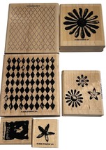 Stampin Up! Looks Like Spring 2006 Rubber Stamp Set With Flowers &amp; Patterns - $14.40