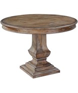 Pastry Table Dining Tuscan Italian Round 42 Beachwood Solid Wood Pedesta... - $2,552.33 CAD
