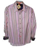 Robert Graham Striped Long Sleeve Shirt Medium Size - $94.05
