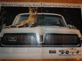 Mercury Cougar Wins Trend Car Of The Year 2 Page Print Magazine Ad 1967 - £6.33 GBP