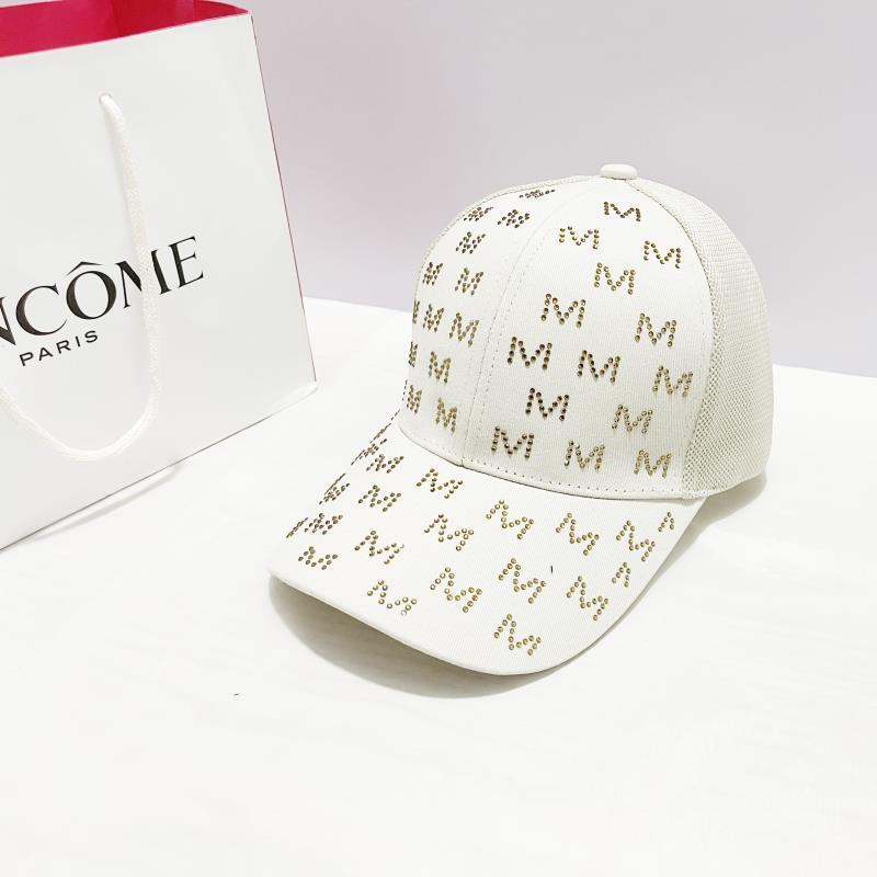 Hot Drill Small M Baseball Cap Women's Summer Hollow Breathable Duck Tongue Net