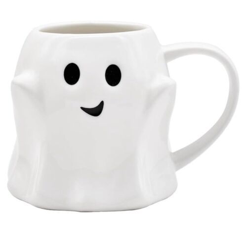 14 oz Halloween Ghost Coffee Mug - White Cute Ceramic Ghost Pattern Ghos... - $14.73