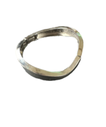 Lia Sophia Silver Tone Wavelength Bangle Bracelet Hinged Oval Modern Jew... - $424.30 MXN