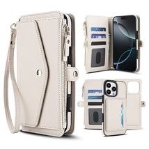 Generic For Google Pixel 8 (Color: WHITE) Zipper Leather Wallet Case Cro... - $108.92