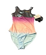 Justice Girls L (12/14) Metallic Ombre Gymnastics Leotard NWT With Scrun... - $19.74 CAD