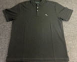 Tommy Bahama Polo Shirt Men&#39;s Black Medium  Island Zone Short Sleeve Log... - $22.71