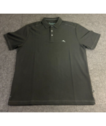 Tommy Bahama Polo Shirt Men&#39;s Black Medium  Island Zone Short Sleeve Log... - £17.76 GBP