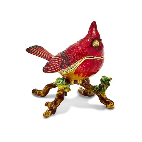 Bejeweled Cardinal Charlie Trinket Box - $94.99