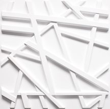 Dundee Deco 3D Wall Panels - Modern Trusan Paintable White PVC Wall Paneling for - £6.13 GBP+