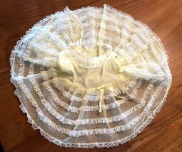 Vintage 1950s Sheer Lace Ruffle Baby or Doll Dress Nightgown White Sz 1T - $43.51