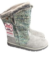 Skechers BOBS Women Bobs Alpine-Winter Warrior Slouch Boot Gray 34135 Si... - $54.45