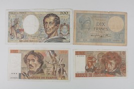 France 4-Notes Francs Set Includes Montesquieu, Delacroix &amp; Berlioz - €49,38 EUR